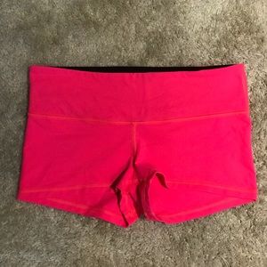 Lululemon Wunder Under Shorts, Hot Pink, Size 8